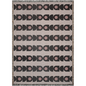 Blush and Charcoal Geometric Woven Throw Blanket