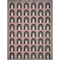 Pink and Black Brutalist Arches Woven Blanket