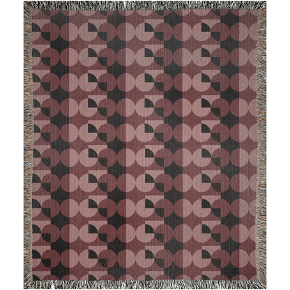 Geometric Illusion Woven Throw Blanket