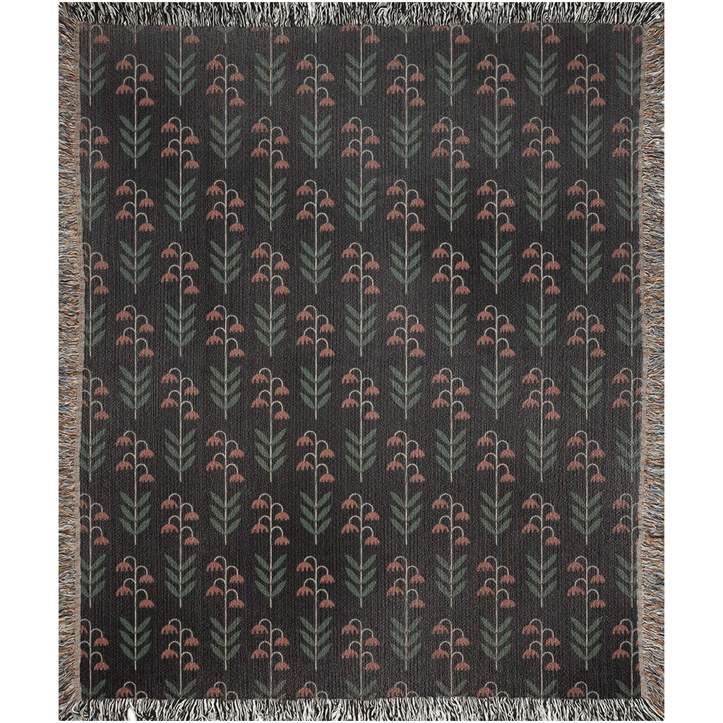 Modern Blooming Meadow Woven Throw Blanket