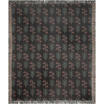 Modern Blooming Meadow Woven Throw Blanket