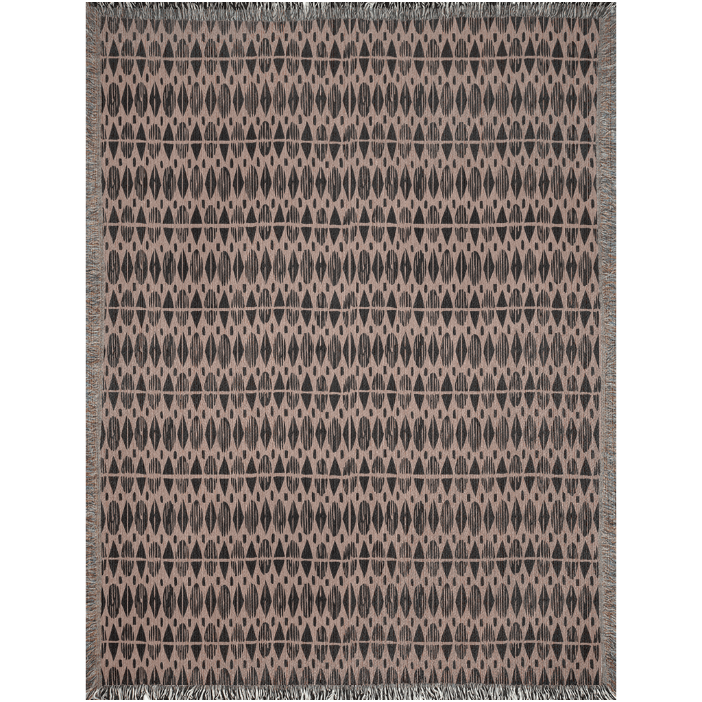 Geometric Rhythm Woven Throw Blanket