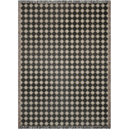 Diamond Grid Woven Throw Blanket