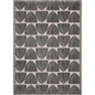 Mid Century Modern Black Flower Pattern Woven Cotton Throw Blankets - Taylor Bassam