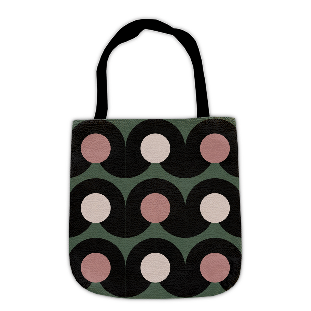 Retro Arc Motif Tote Bag