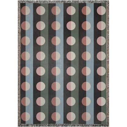 Colorful Modern Striped Geometric Woven Cotton Throw Blankets