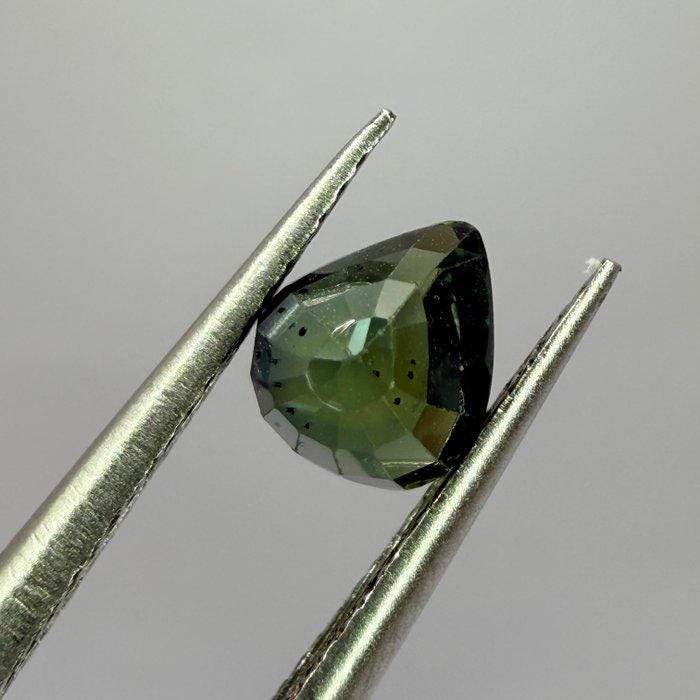 Natural Teal Green Sapphire Gemstone | Pear Cut 1.01 Ct Unheated Certified Loose Sapphire