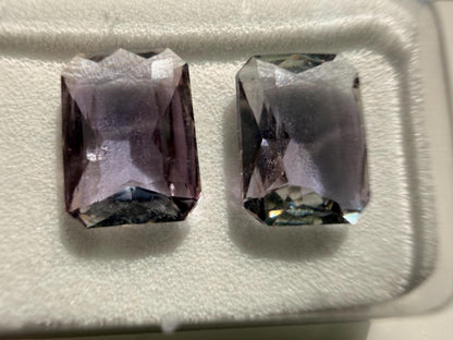 Natural Peacock Tanzanite Pair 2.71 tcw | Sealed in Certification Package