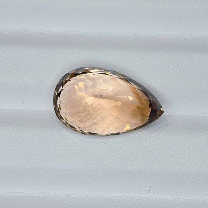 Natural Orange Topaz Gemstone | 19.22 Ct Pear Cut Champagne Cognac Loose Gem