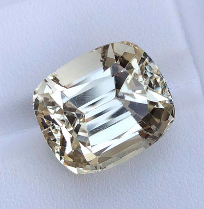 Large Yellow Spodumene Gemstone | Cushion Cut Collector Statement Stone (33.75 Ct)