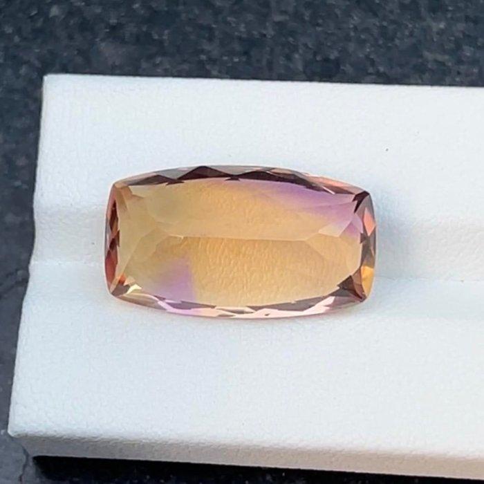 Large Elongated Cushion Ametrine Gemstone | Natural Amethyst Citrine Quartz (ICA GemLab Certified)