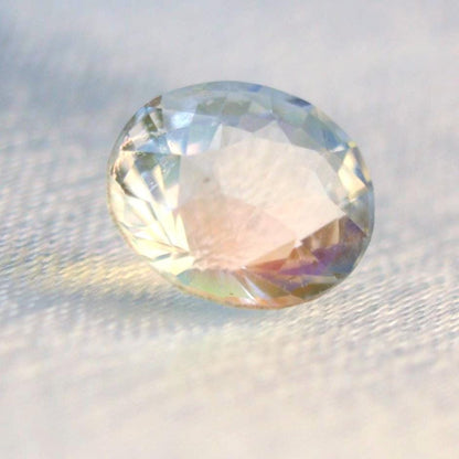 Natural Rainbow Moonstone Oval Gemstone | Certified Labradorite Loose Gem 1.63 Ct