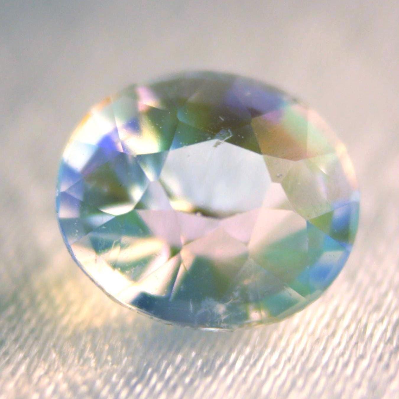Natural Rainbow Moonstone Oval Gemstone | Certified Labradorite Loose Gem 1.63 Ct