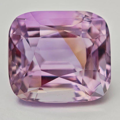 Natural Ametrine Cushion Gemstone | Pastel Lavender Peach Certified Loose Stone