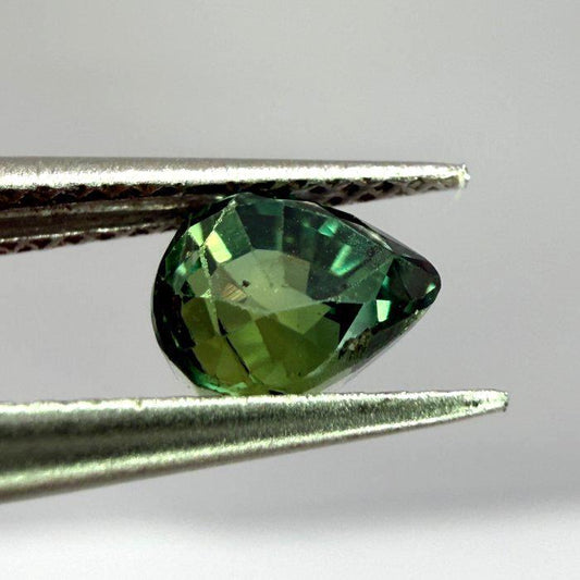 Natural Teal Green Sapphire Gemstone | Pear Cut 1.01 Ct Unheated Certified Loose Sapphire