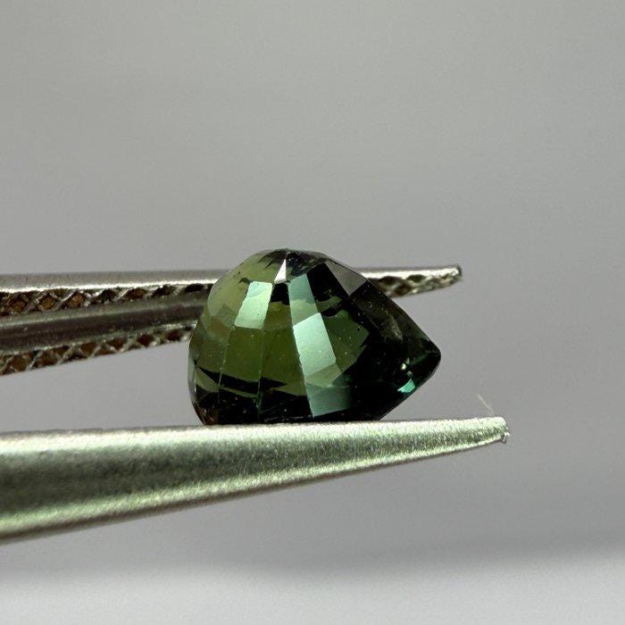 Natural Teal Green Sapphire Gemstone | Pear Cut 1.01 Ct Unheated Certified Loose Sapphire