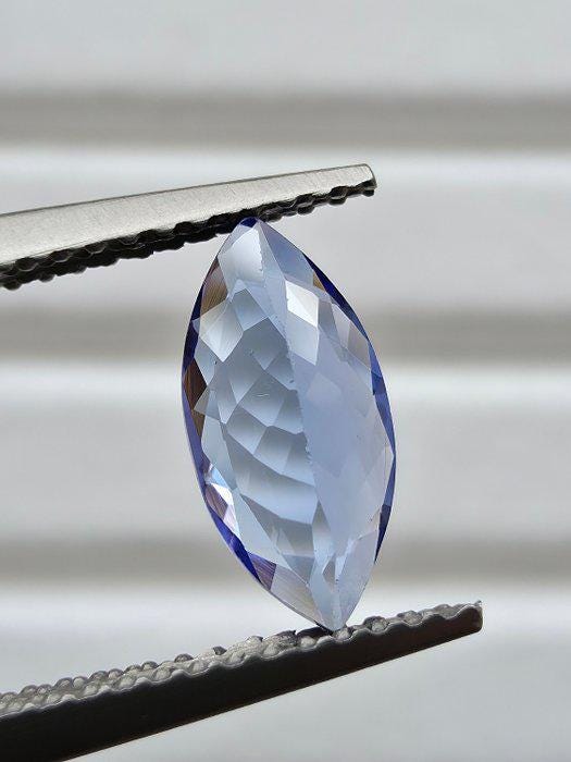 Natural Tanzanite 0.96 Ct Marquise Cut Gemstone | Intense Purplish Blue Zoisite | Certified Loose Gem