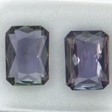 Natural Peacock Tanzanite Pair 2.71 tcw | Sealed in Certification Package
