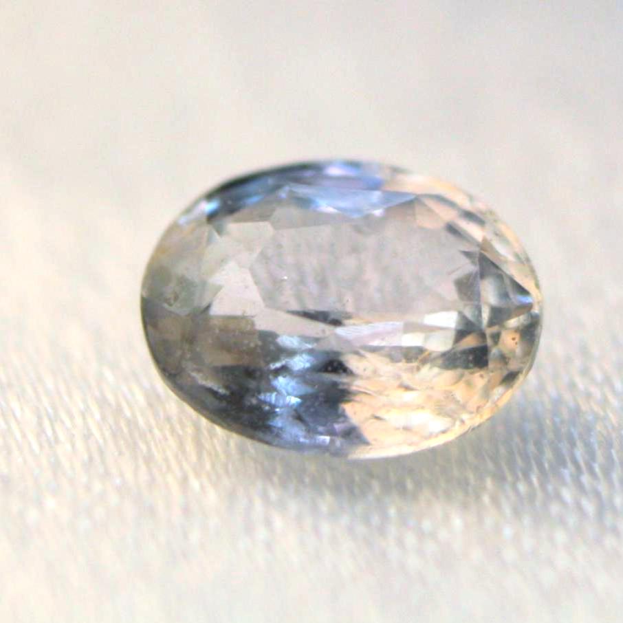 Natural Grey Sapphire Oval Gemstone | Unheated Blue Grey Corundum (1.06 Ct)