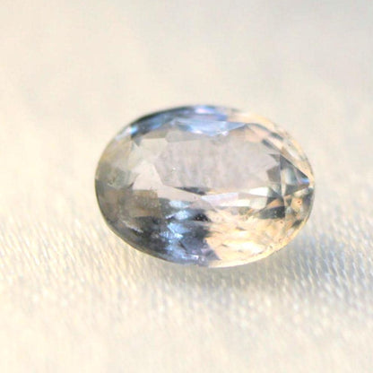Natural Grey Sapphire Oval Gemstone | Unheated Blue Grey Corundum (1.06 Ct)