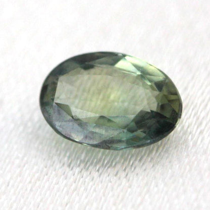 Natural Green Sapphire Oval Gemstone | Unheated Teal Corundum (1.03 Ct, IGI Certified)