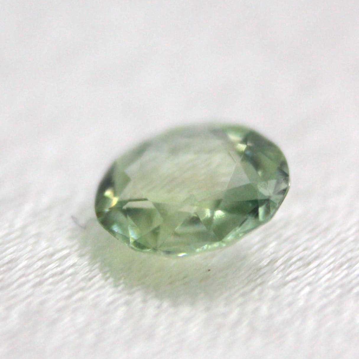 Unheated Montana Sapphire 0.50 ct Green Round Faceted Gemstone | American Mined Collector Stone