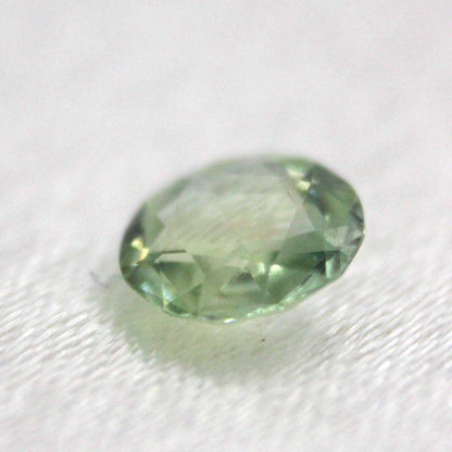 Unheated Montana Sapphire 0.50 ct Green Round Faceted Gemstone | American Mined Collector Stone