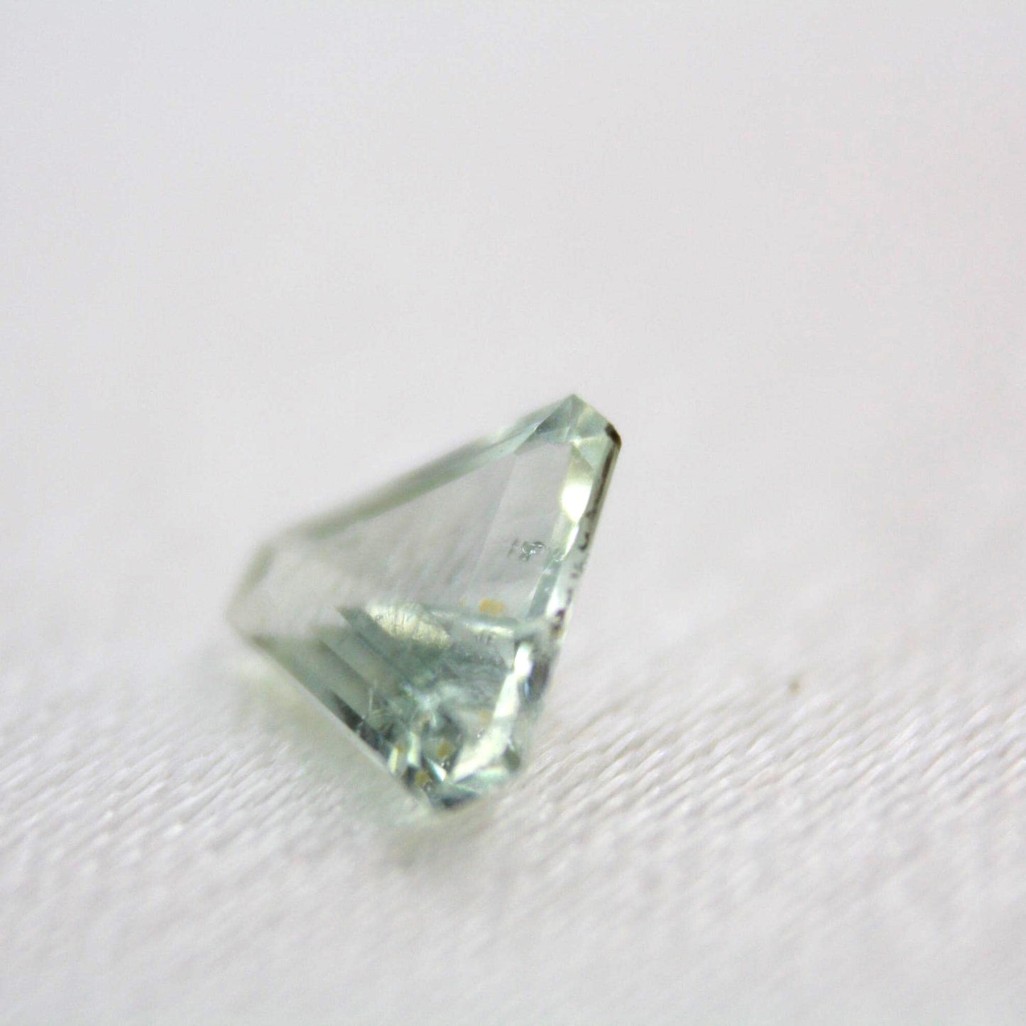 Unheated Montana Sapphire 0.45ct Trillion Cut Green Gemstone
