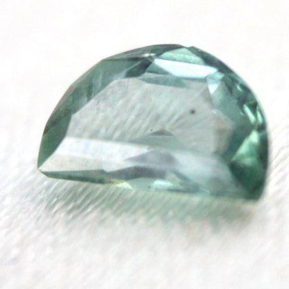 Unheated Montana Sapphire 0.45 ct Green Half Moon Gemstone | Custom Cut Collector Stone
