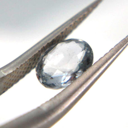 Natural Grey Sapphire Oval Gemstone | Unheated Blue Grey Corundum (1.06 Ct)