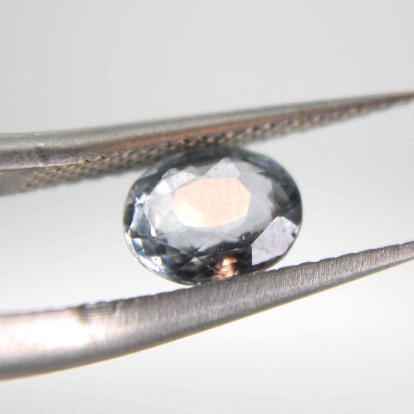 Natural Grey Sapphire Oval Gemstone | Unheated Blue Grey Corundum (1.06 Ct)