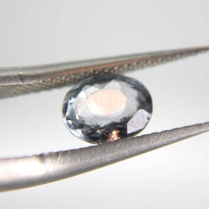 Natural Grey Sapphire Oval Gemstone | Unheated Blue Grey Corundum (1.06 Ct)