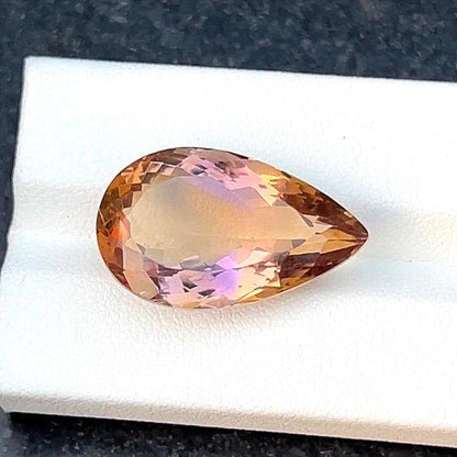 Large Pear Cut Ametrine Gemstone | Natural Amethyst Citrine Quartz (17.80 Ct)
