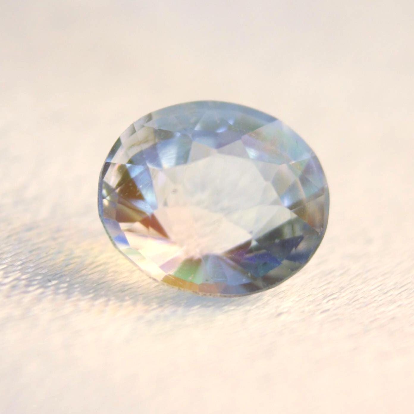 Natural Rainbow Moonstone Oval Gemstone | Certified Labradorite Loose Gem 1.63 Ct