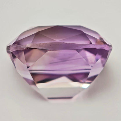 Natural Ametrine Cushion Gemstone | Pastel Lavender Peach Certified Loose Stone