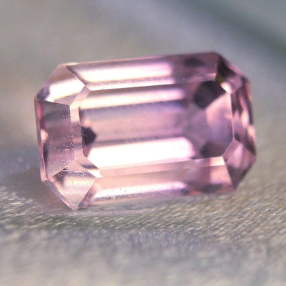 Ombre Natural Kunzite 15.28 Ct Emerald Cut | Certified Pink Spodumene Gemstone