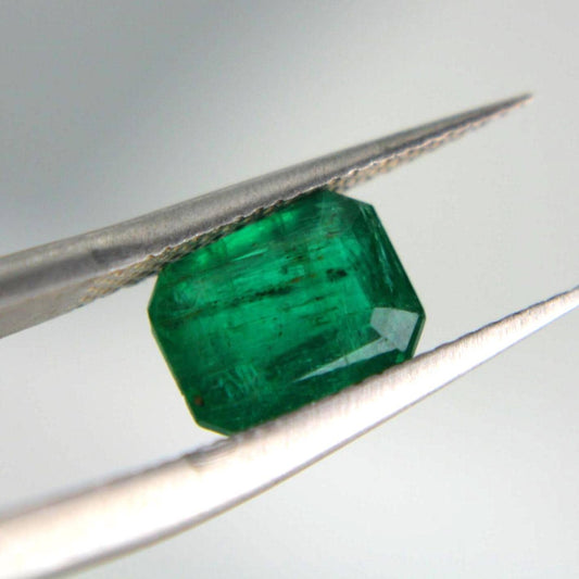 Certified Natural Emerald Gemstone | 1.41 Ct Octagon Cut Green Beryl (May Birthstone)