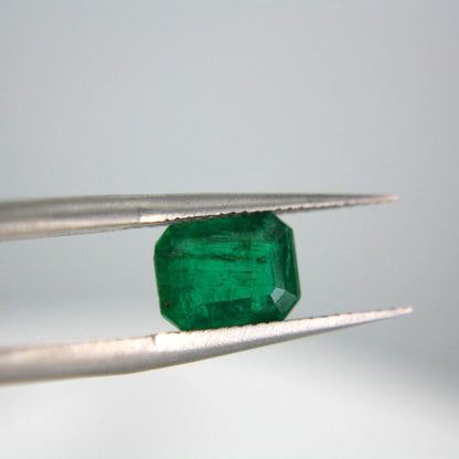 Certified Natural Emerald Gemstone | 1.41 Ct Octagon Cut Green Beryl (May Birthstone)