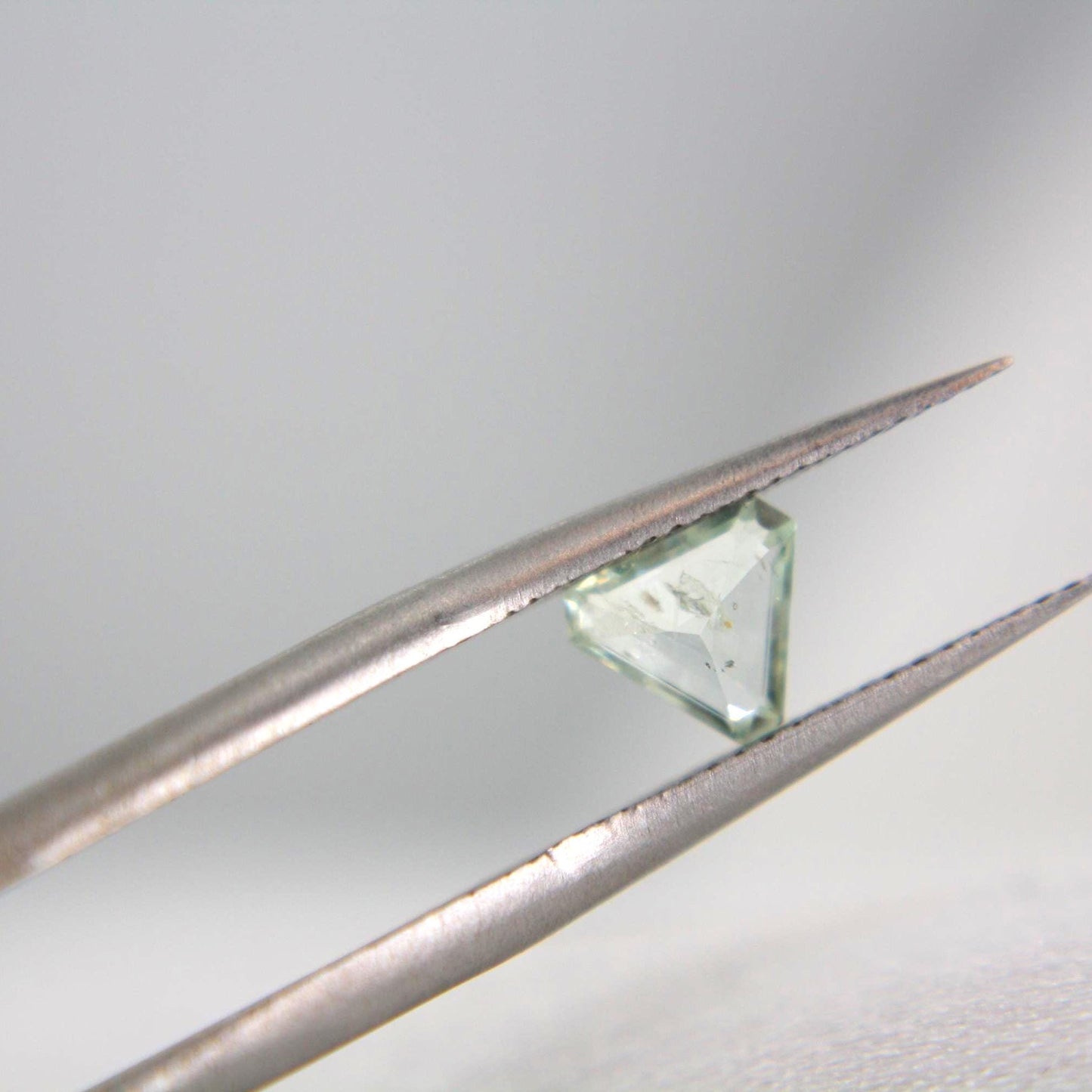 Unheated Montana Sapphire 0.45ct Trillion Cut Green Gemstone