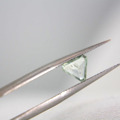 Unheated Montana Sapphire 0.45ct Trillion Cut Green Gemstone