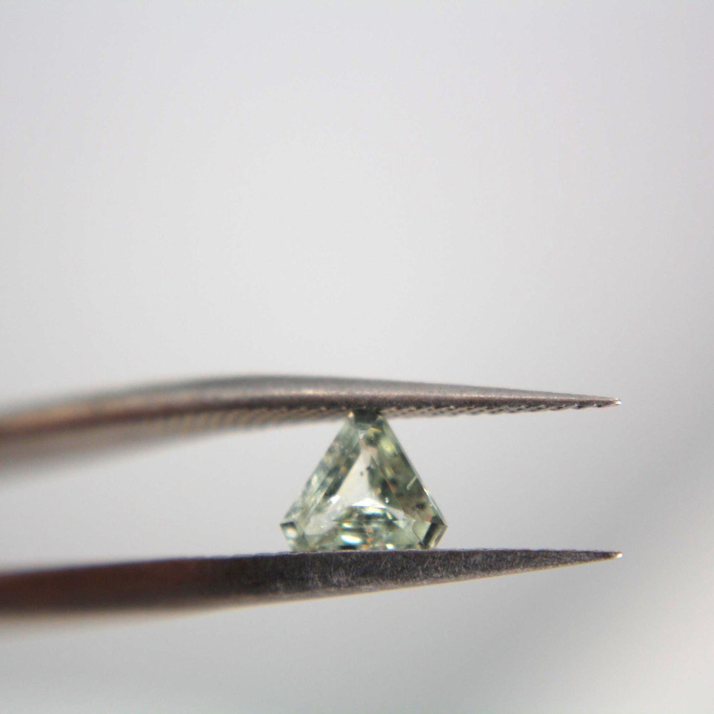 Unheated Montana Sapphire 0.45ct Trillion Cut Green Gemstone