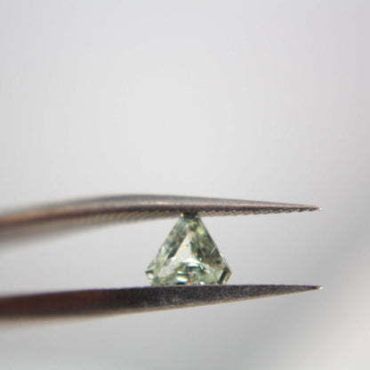 Unheated Montana Sapphire 0.45ct Trillion Cut Green Gemstone