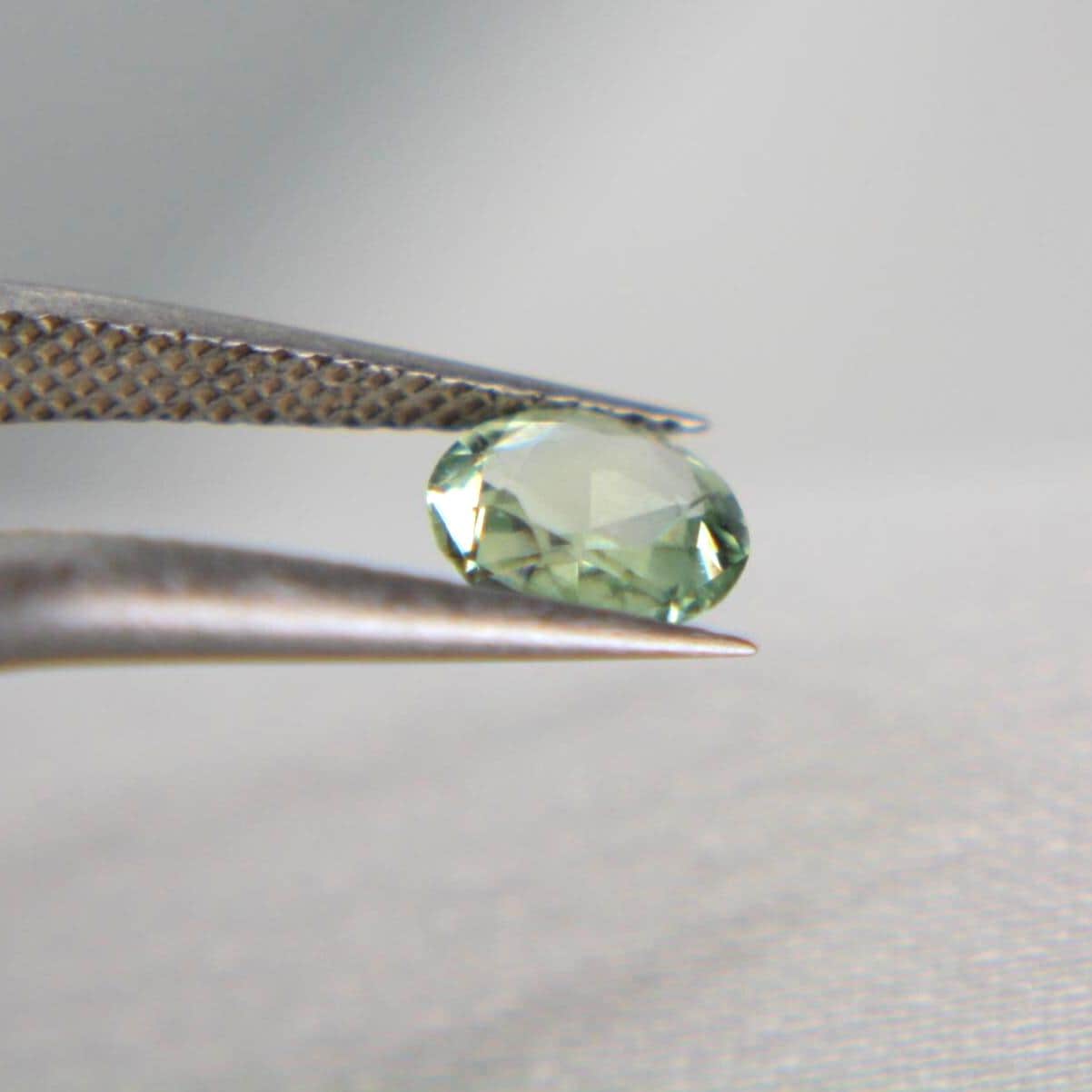 Unheated Montana Sapphire 0.50 ct Green Round Faceted Gemstone | American Mined Collector Stone