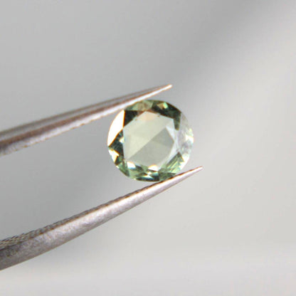 Unheated Montana Sapphire 0.50 ct Green Round Faceted Gemstone | American Mined Collector Stone