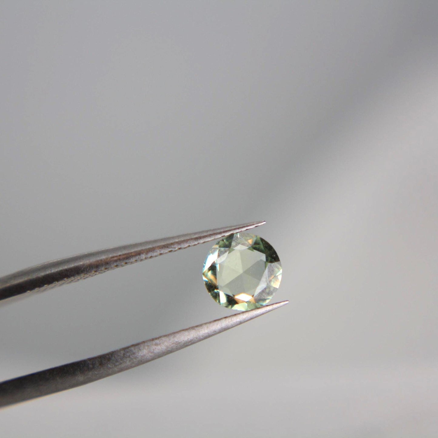 Unheated Montana Sapphire 0.50 ct Green Round Faceted Gemstone | American Mined Collector Stone