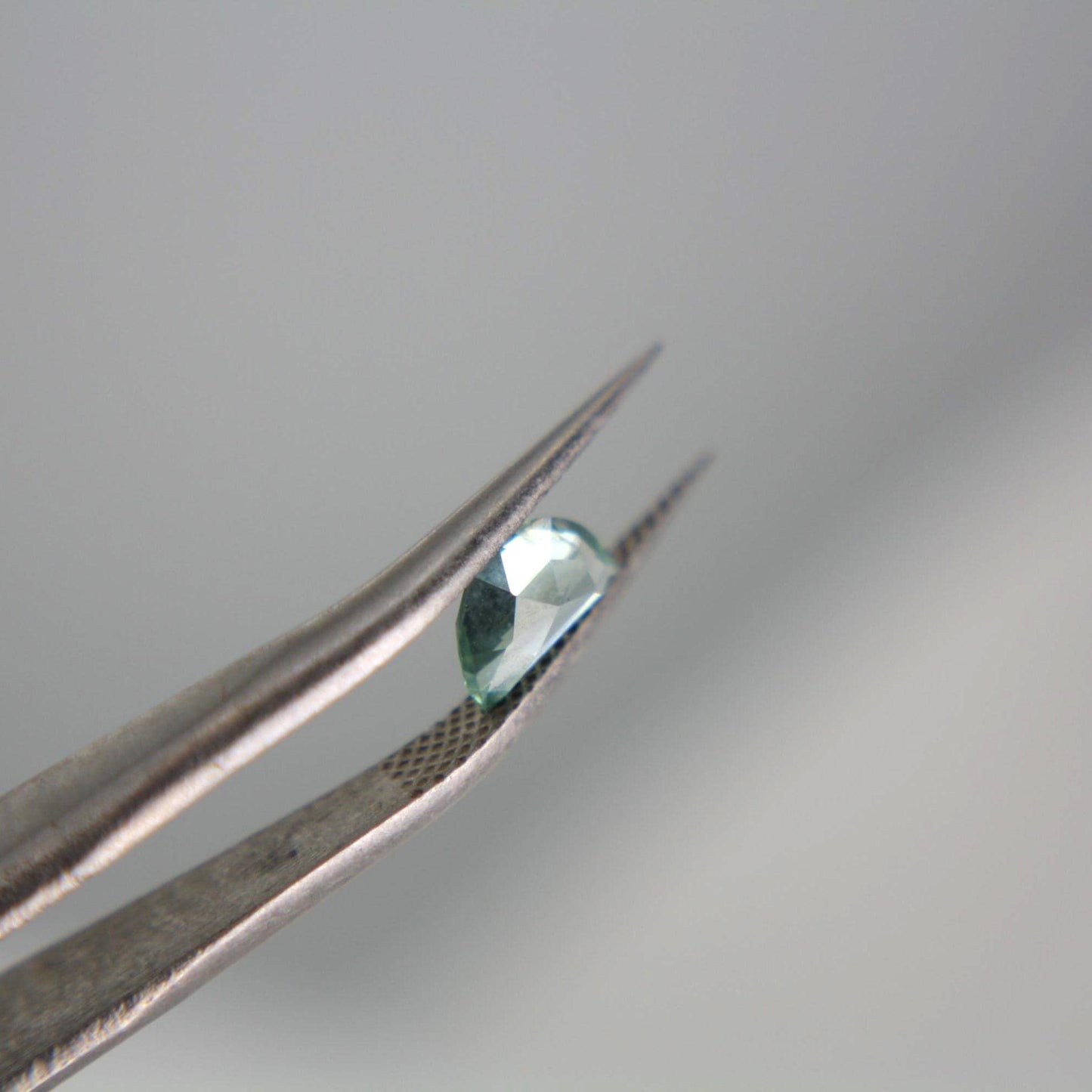 Unheated Montana Sapphire 0.45 ct Green Half Moon Gemstone | Custom Cut Collector Stone