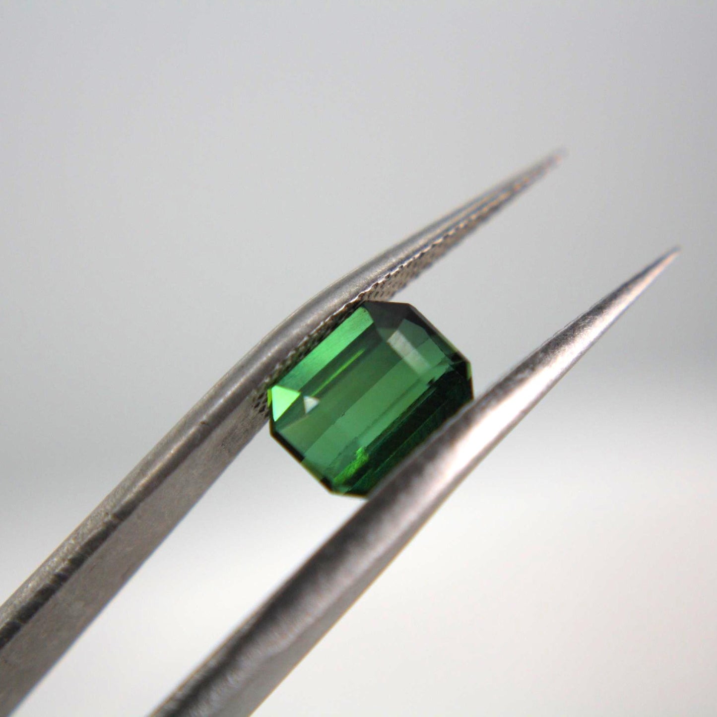 Natural Green Tourmaline 2.00 Ct Emerald Cut Gemstone | Certified Elbaite Tourmaline