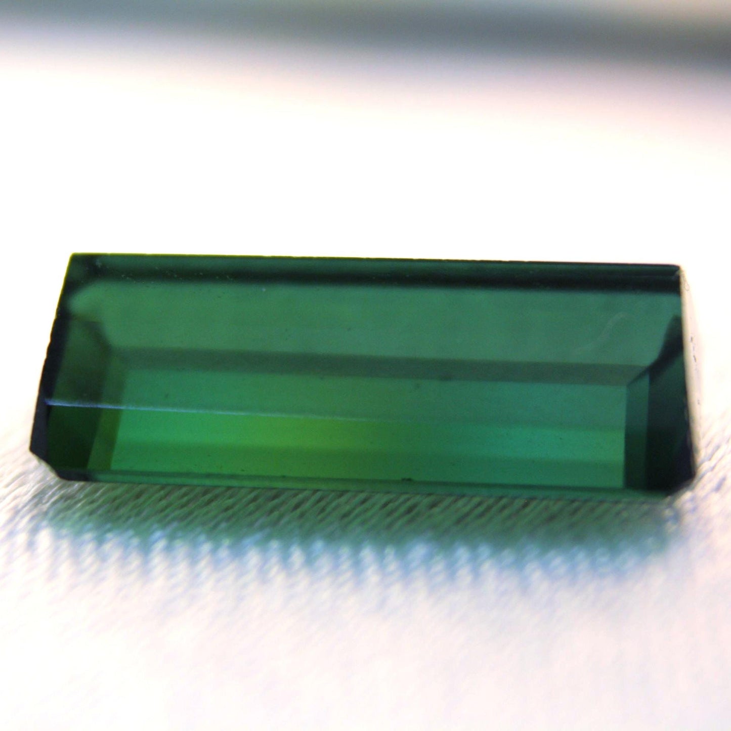 Natural Green Tourmaline Gemstone | 5.23 Ct Emerald Cut Elbaite Collector Stone