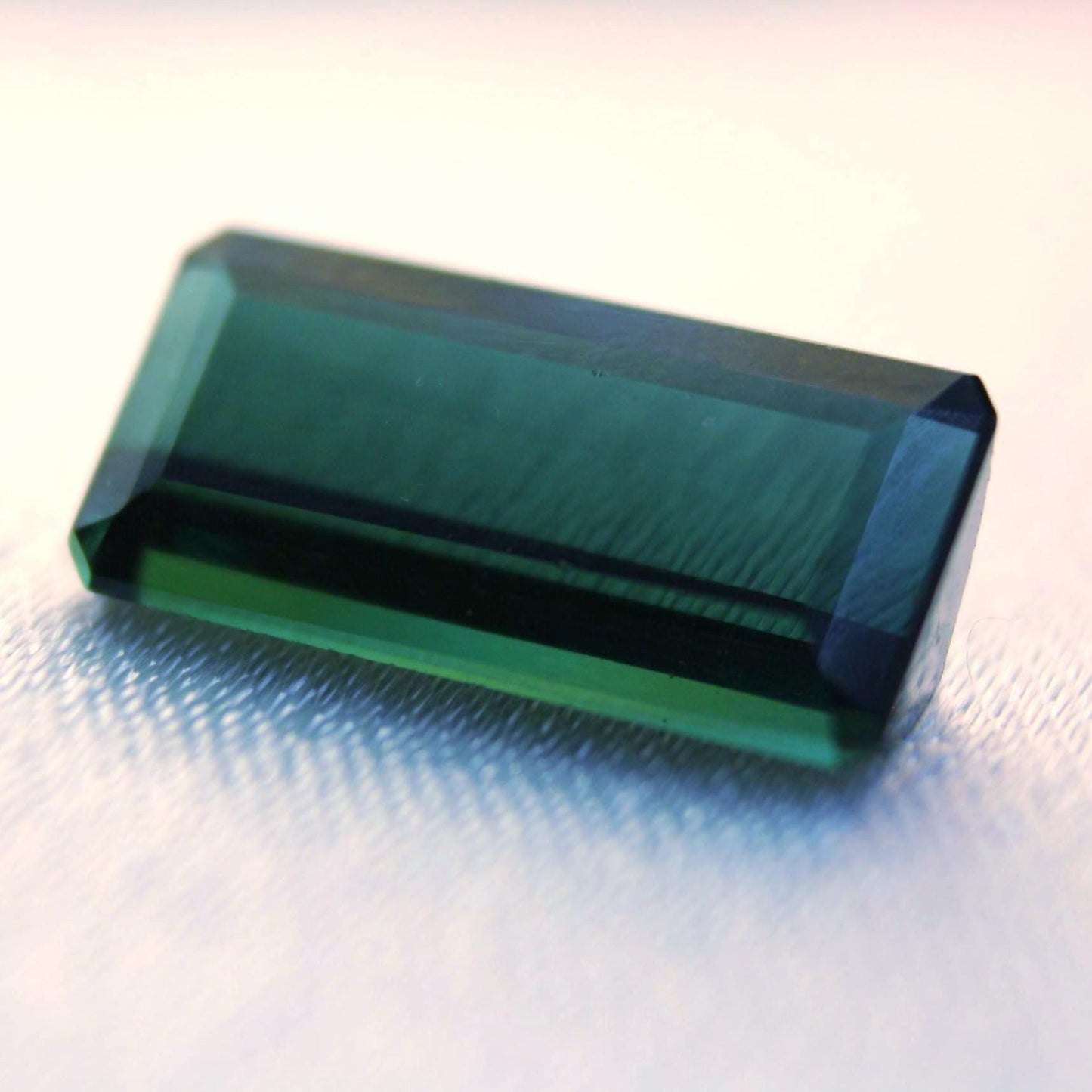 Natural Green Tourmaline Gemstone | 5.23 Ct Emerald Cut Elbaite Collector Stone