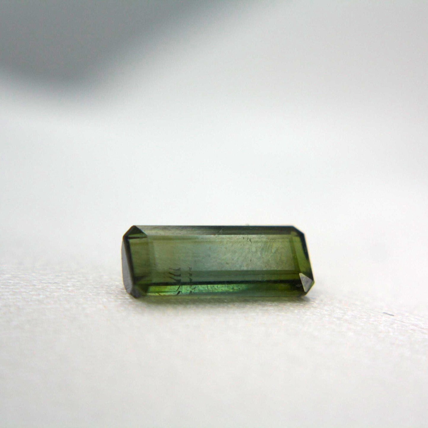 Natural Green-Blue Bi-Color Tourmaline Verdelite 2.84 Ct Emerald Cut Certified Gemstone | Long Rectangular Tourmaline
